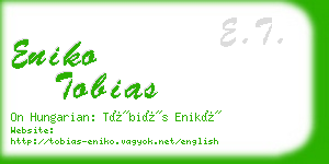 eniko tobias business card